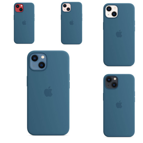 Чехол LUX Silicone Case для iPhone 13 Blue Jay with MagSafe